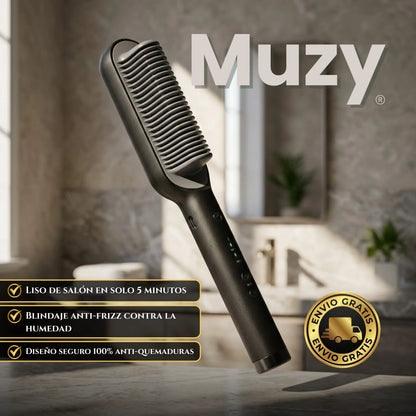 Muzy | Cepillo Alisador Profesional Portátil