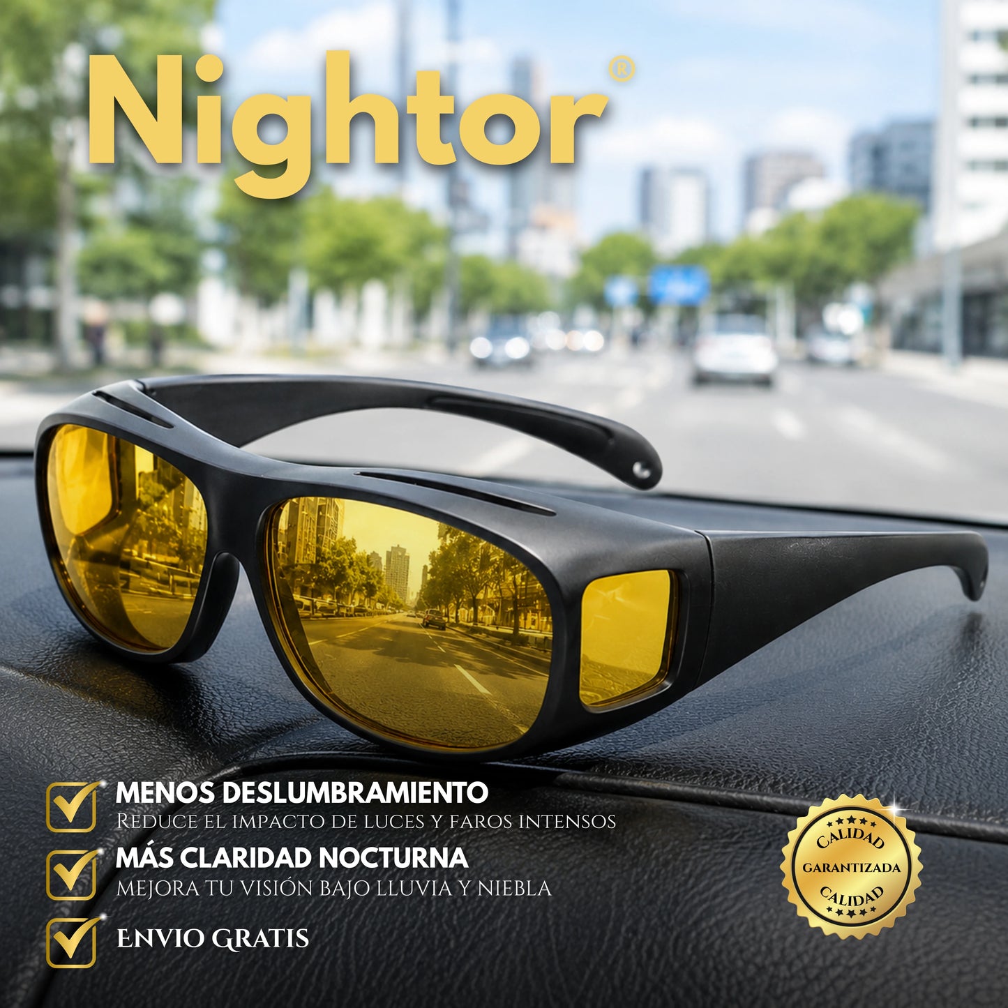 Nightor | Lentes de Conducción Espaciales de Visión Nocturna