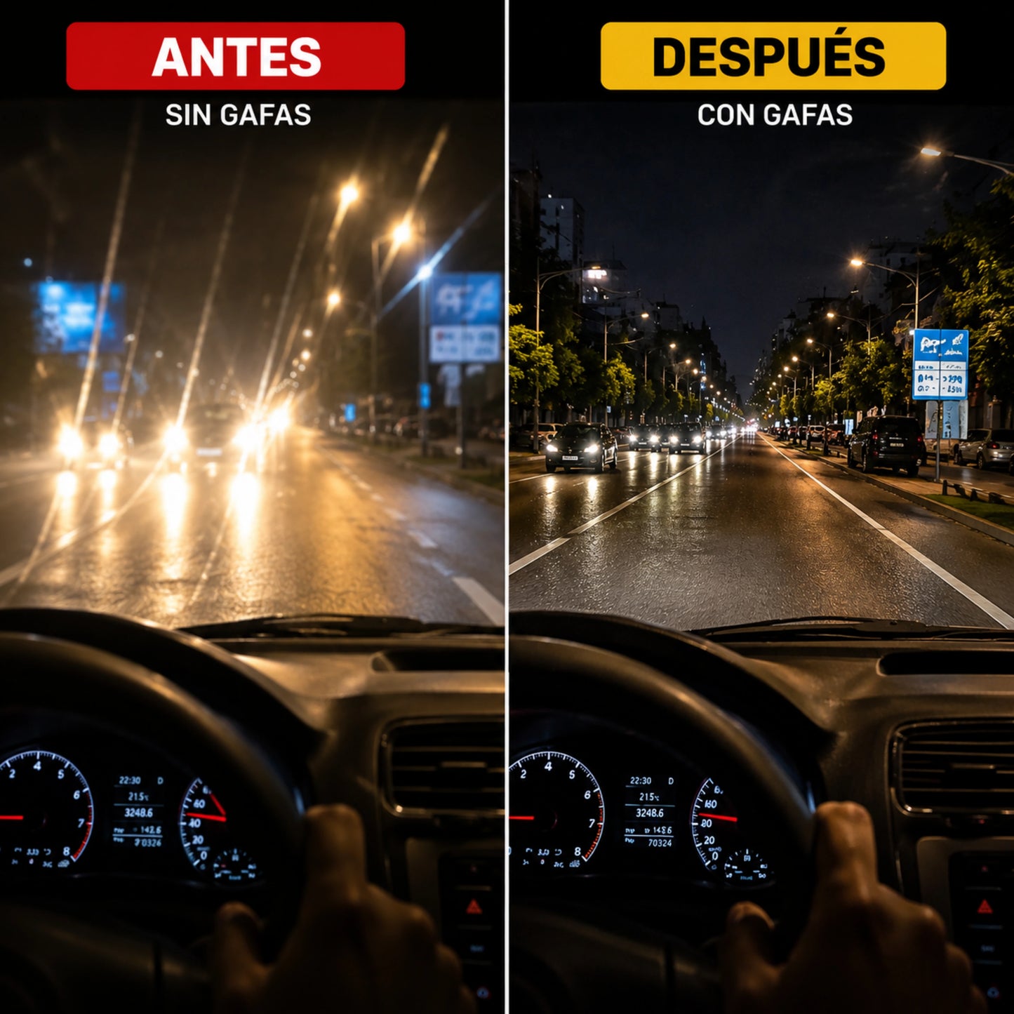 Nightor | Lentes de Conducción Espaciales de Visión Nocturna