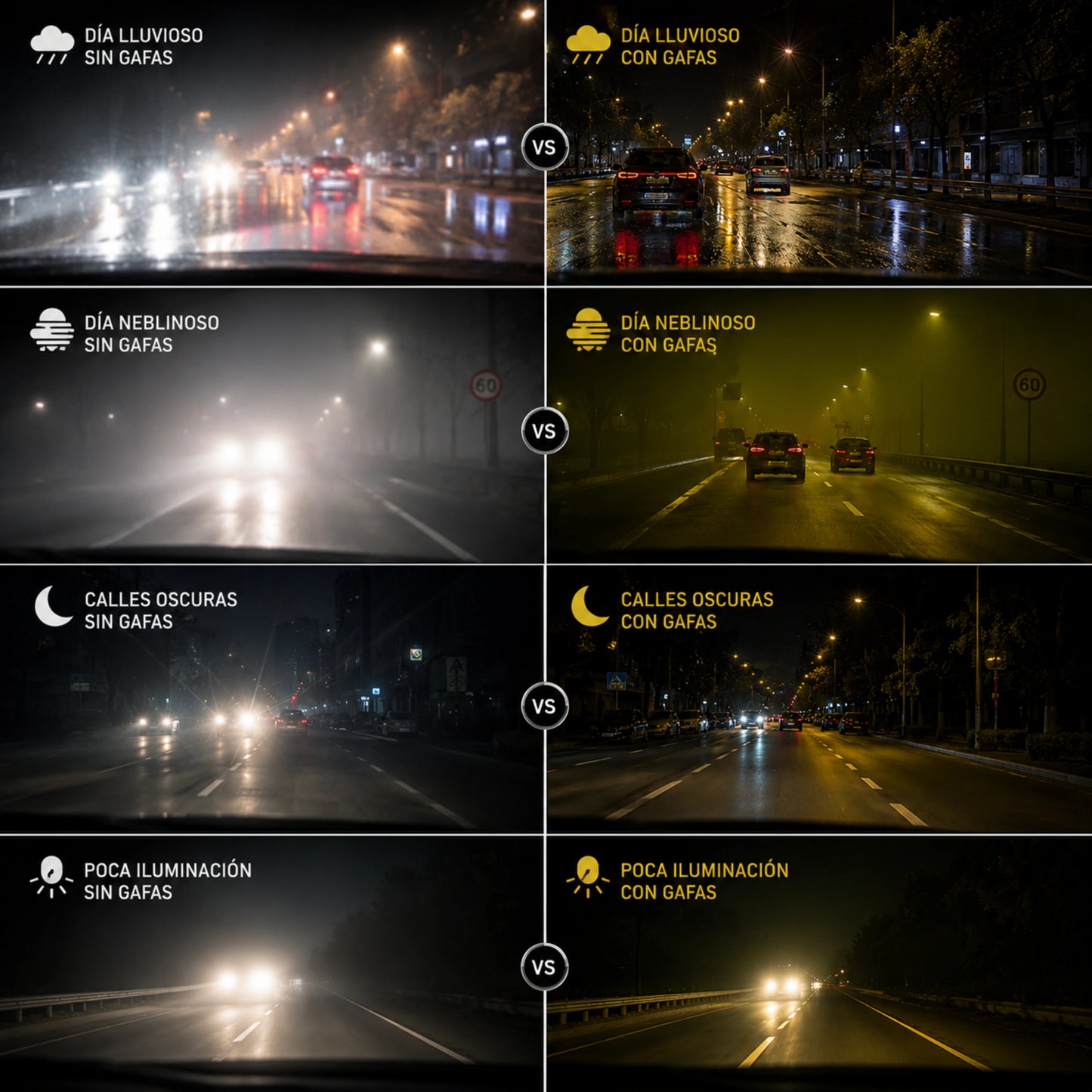 Nightor | Lentes de Conducción Espaciales de Visión Nocturna