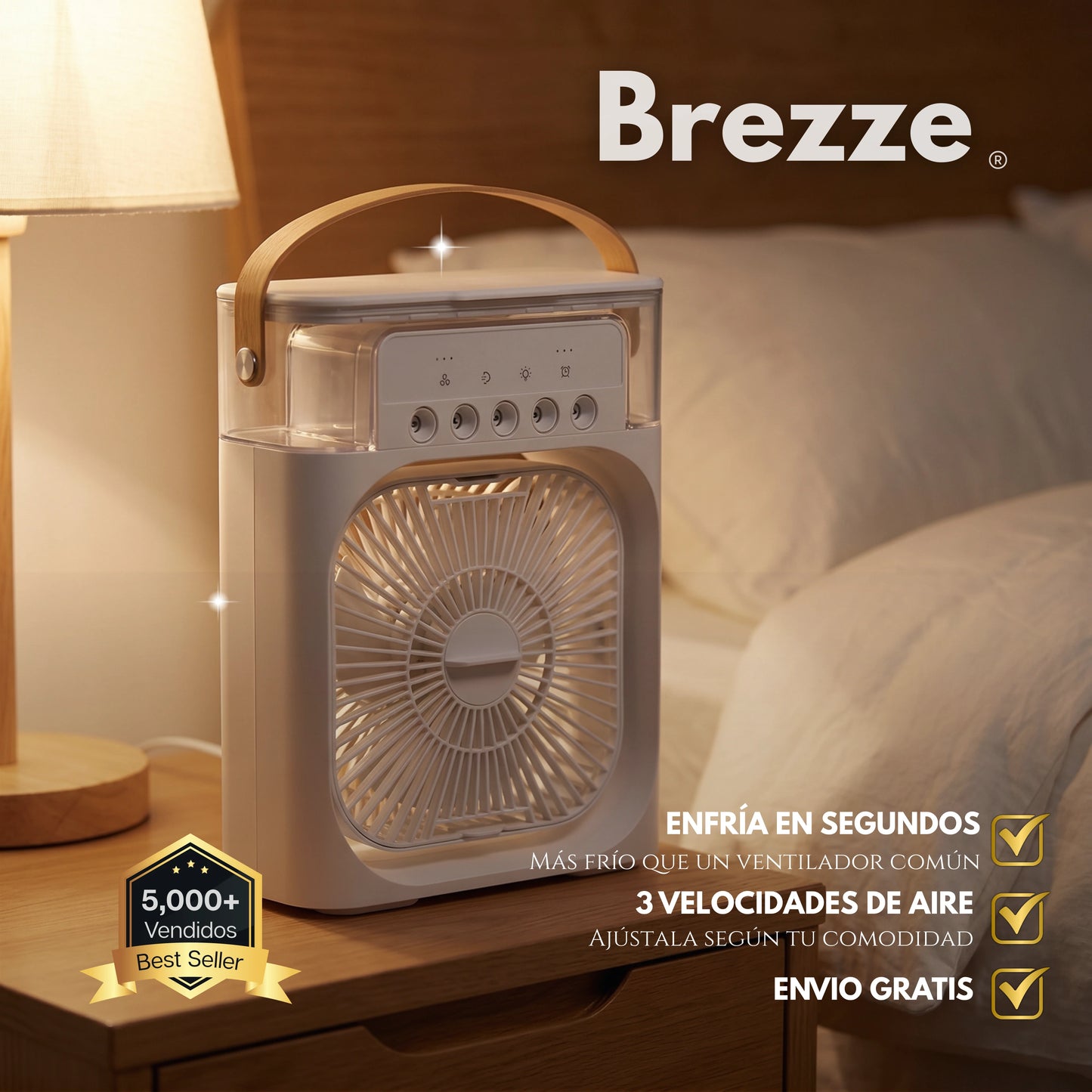 Brezze | Ventilador Humificador 3 en 1