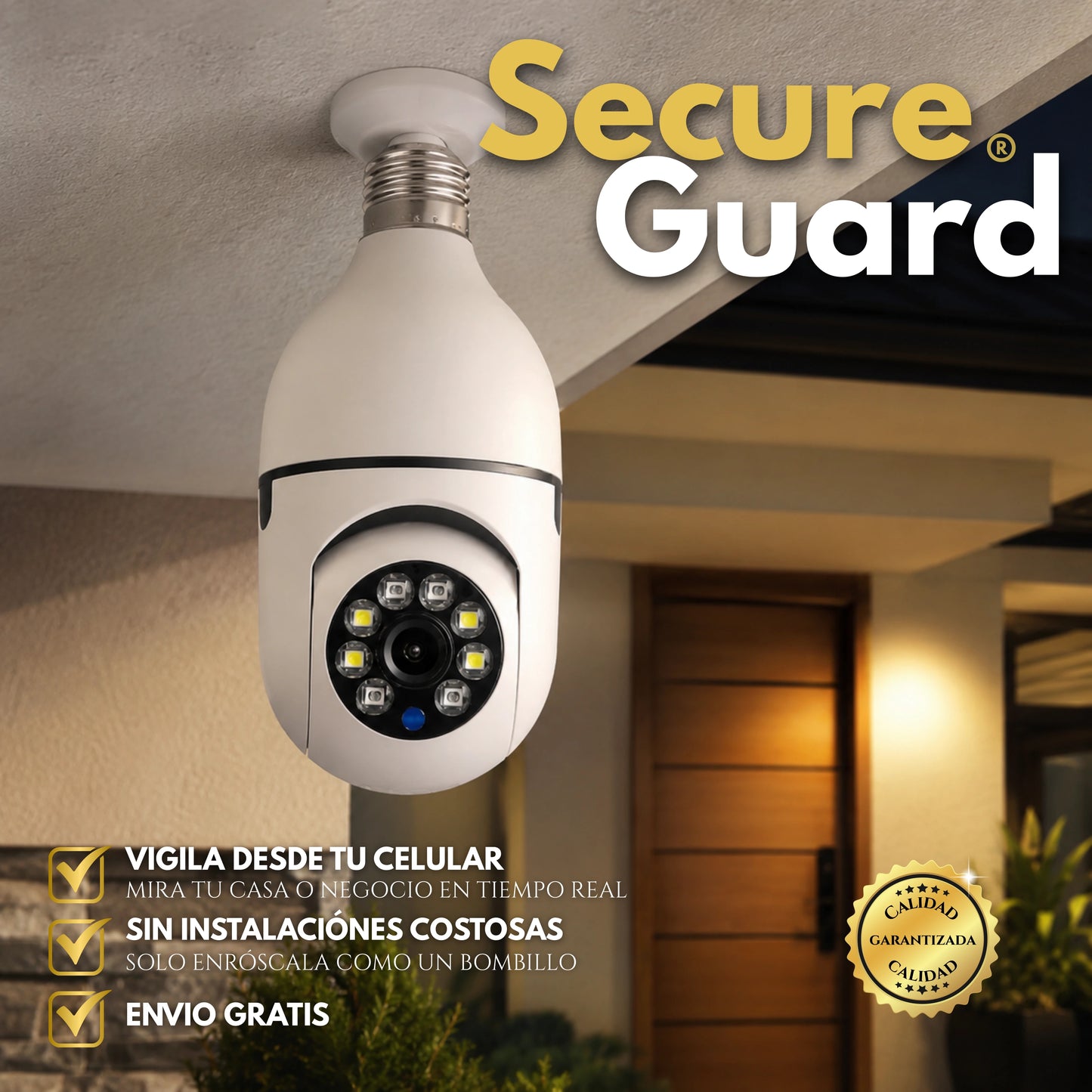 SecureGuard | Cámara Foco de Seguridad Remota