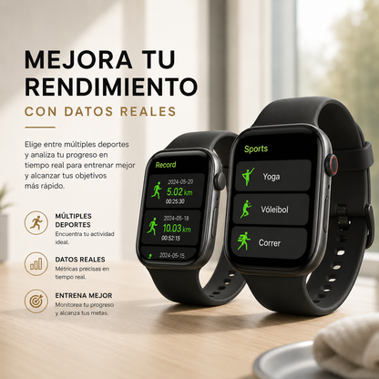 SmartPulse S9 | Smartwatch con 7 correas Extra